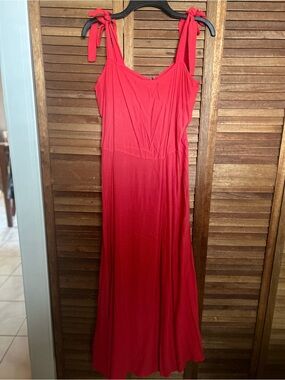 Tie-Shoulder Maxi Dress - Women Sz 14